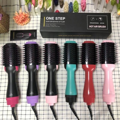 As Seen On TV New Upgraded One Step Multi-functional Straightening Hot Air Brush 3-in-1 Hair Dryer Brush Styler Volumizer