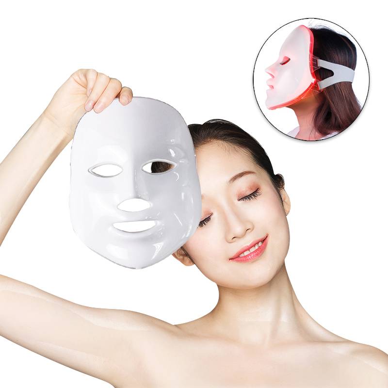 Private Label 7 Colors Led Facial Mask Photon Therapy Anti-acne Wrinkle Removal Skin Rejuvenation Face Skin Care Tools